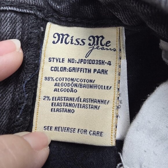 Miss Me Jeans Womens 28 Gray Skinny Stretch Denim Griffith Park JPD1003SK-4 - Picture 10 of 16